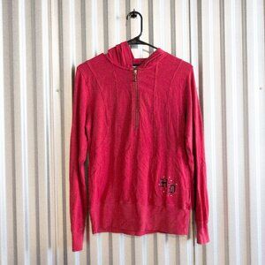 Harley Davidson quarter zip bedazlled hoodie (M)